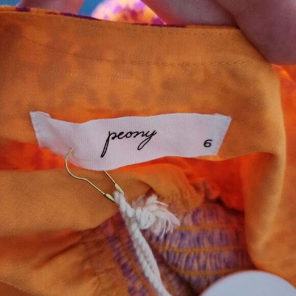 Peony Swimwear Gathered Midi Dress in Garden Party Size 6 US XS NWT - Picture 12 of 14